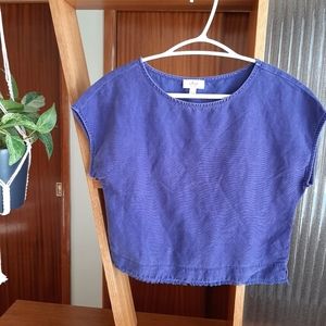Wilfred Linen Top Raw Hem